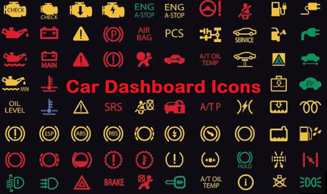 Catalog of Car Dashboard Icons with Transcripts