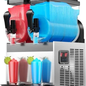 2 Tanks Commercial Slushy Machine with LED Light