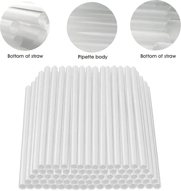 thumbnail image 2 of 4000 Count Jumbo Clear Smoothie Straws 8mm | Biodegradable Plastic | Made In Greece 2 of 6