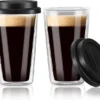 Double Walled Glass with Silicone Lids 1