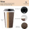 Double-Walled Paper Cups with Lids