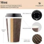 Double-Walled Paper Cups with Lids