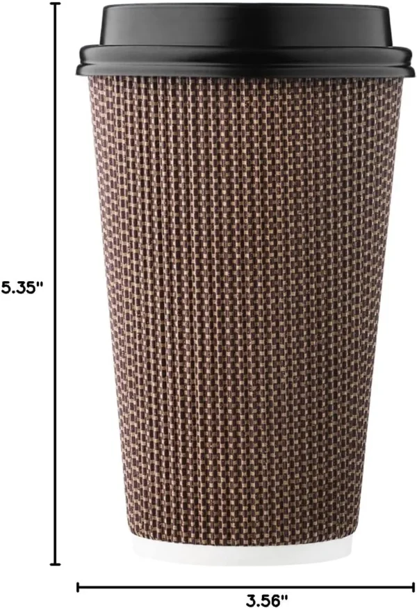 Double-Walled Paper Cups with Lids 2