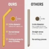 Extra Wide Reusable Bent Silicone Straws 2