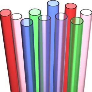 Reusable Hard Plastic Drinking Straws