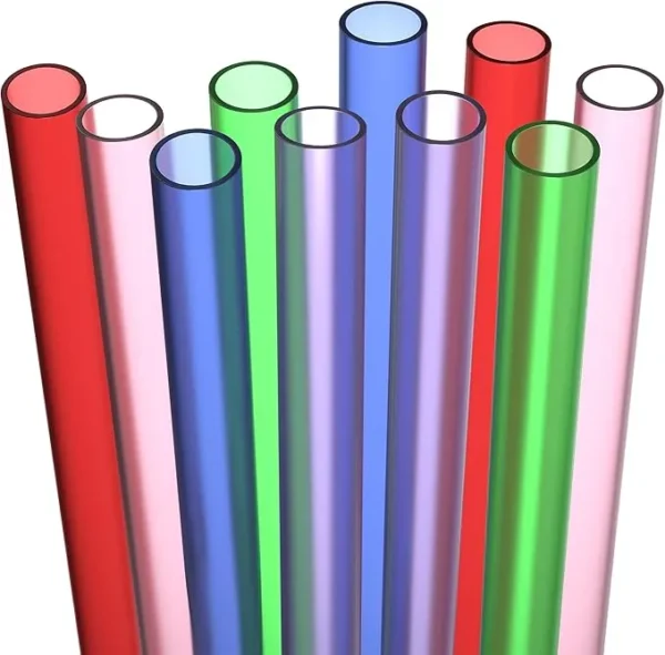 Reusable Hard Plastic Drinking Straws
