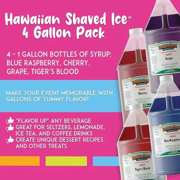 Slushies Syrup Gallon (Pack of 4) 1