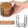 Wooden Coasters with Holder 1